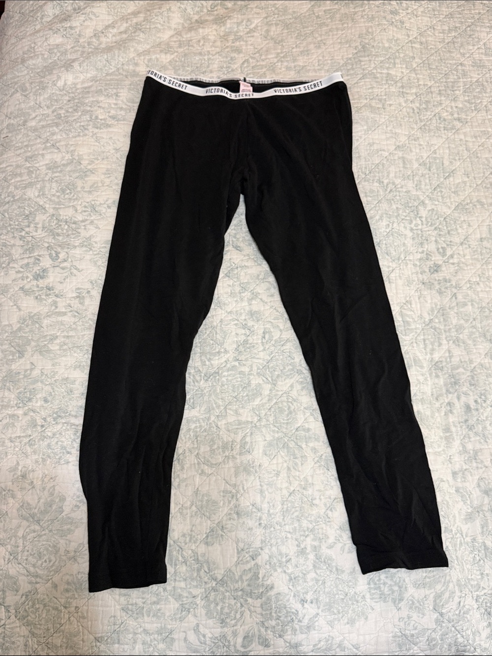 Victoria's Secret Black Girls' Logo Waist Leggings